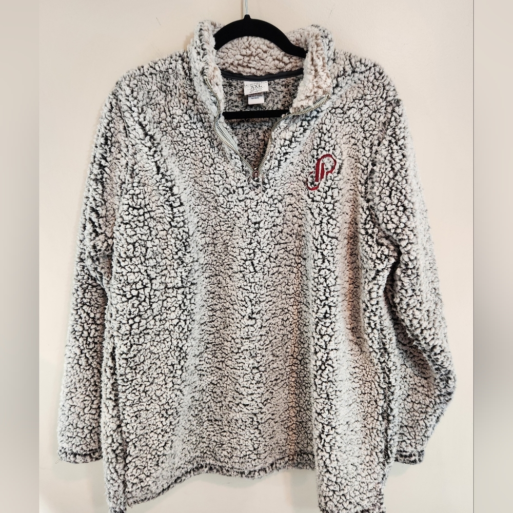 ➕️ Poshmark Branded Fuzzy Pullover Fleece Jacket